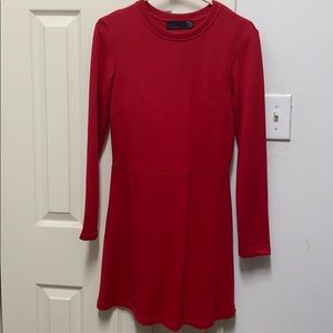 Zara Red A-line dress
